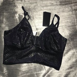 Snake print crop top